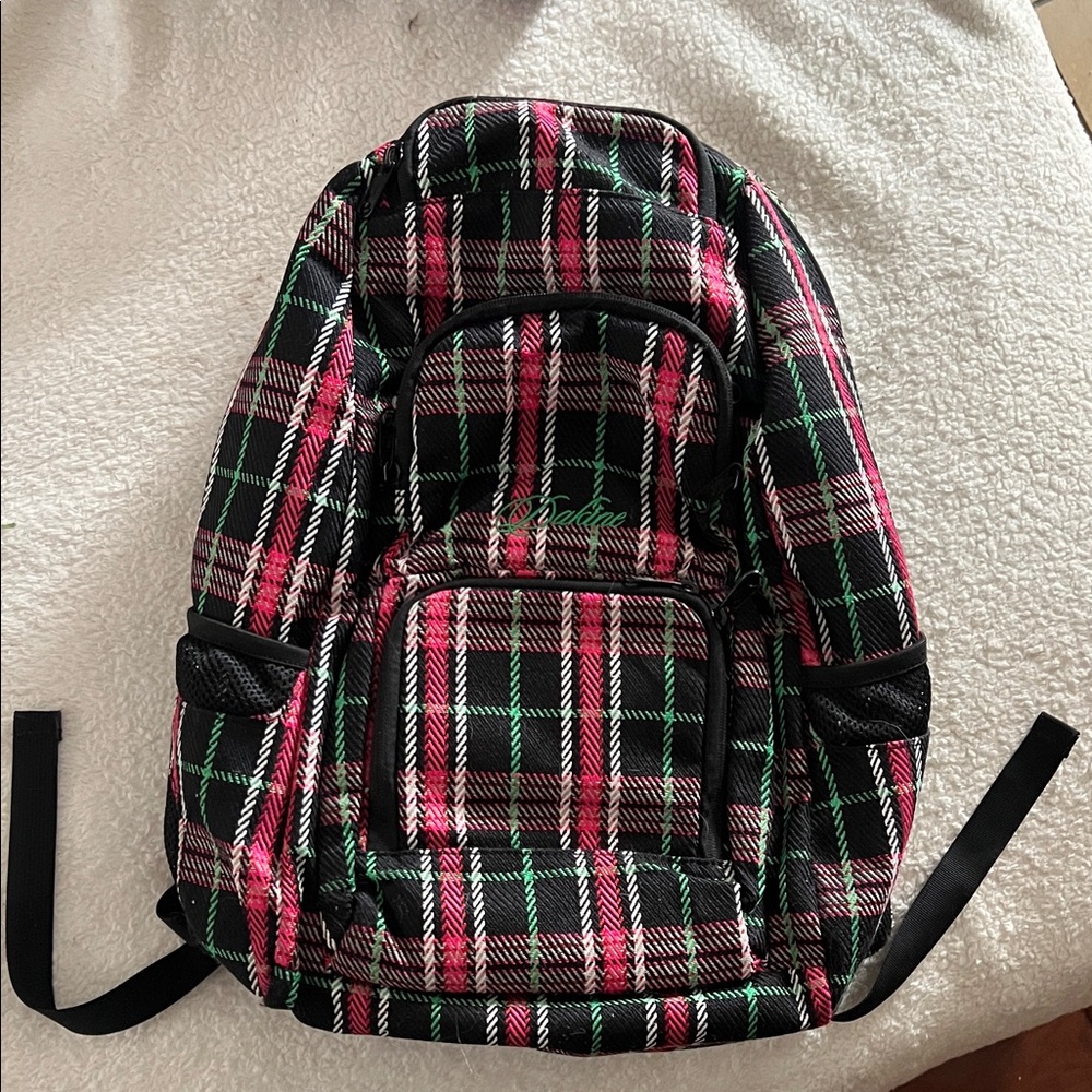 Dakine Plaid Backpack - Pink, Green, and Black